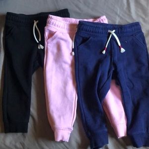 Bundle of 3 baby girl jogger sweatpants